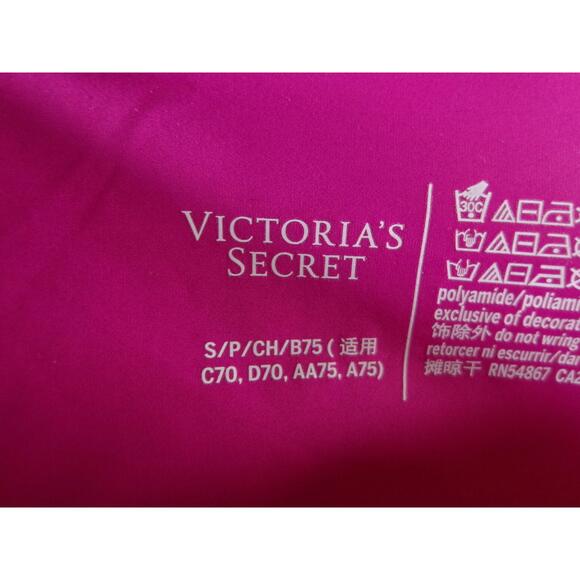 Victorias Secret Sports Bra Womens Small Pink Scoop Neck Active Minimalist - Picture 5 of 8